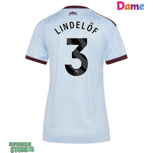Aston Villa Victor Lindelof #3 Replika Tredjetrøje Dame 2026-27 Kortærmet